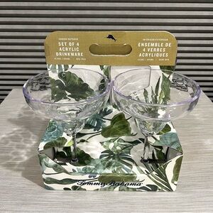 Tommy Bahama Clear Acrylic Drinkware Set